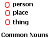 A common noun names a person, place, or thing